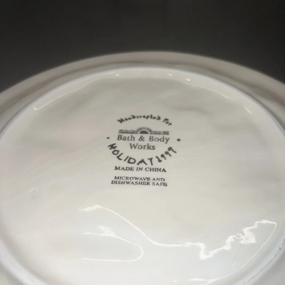 Vtg 1997 Bath & Body Works- To Santa with Love Plate holiday 11.5
